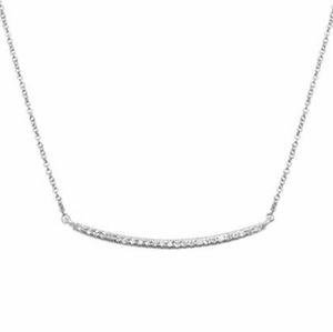 .15 ct 14kt white gold diamond trendy bard pendant
